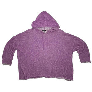 Eileen Fisher 1X Pink Organic Linen/Cotton Blend Lightweight Stretchy Hoodie